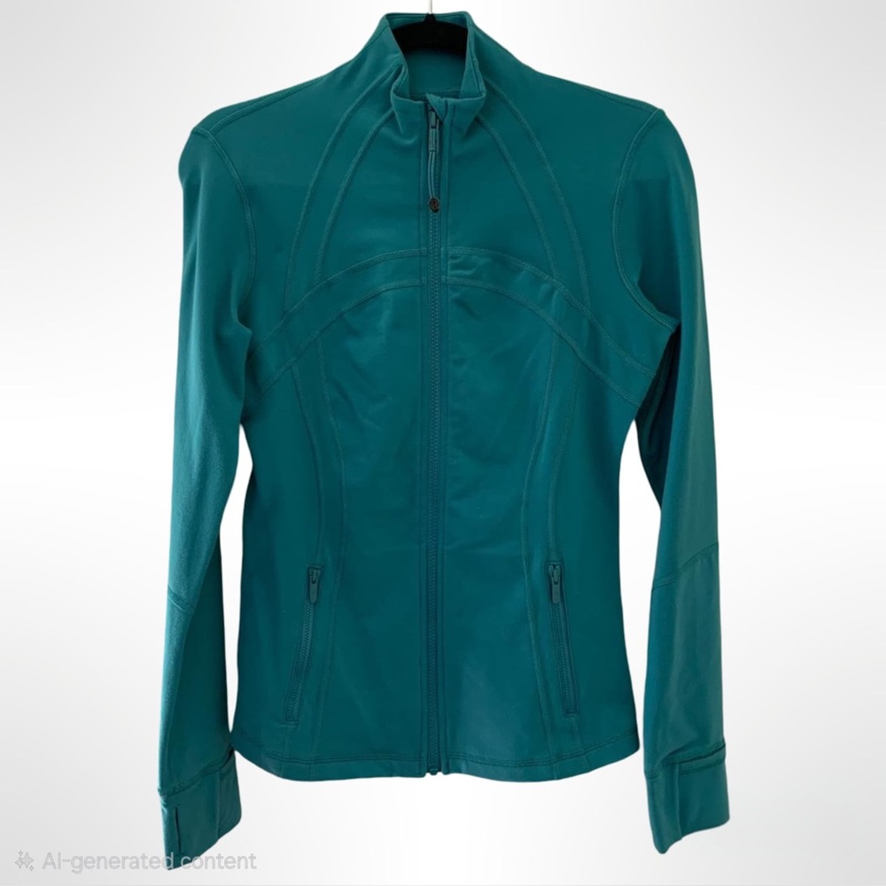 Lululemon Define Jacket Luon Teal Lagoon Size 8 Full Zip - Picture 3 of 11